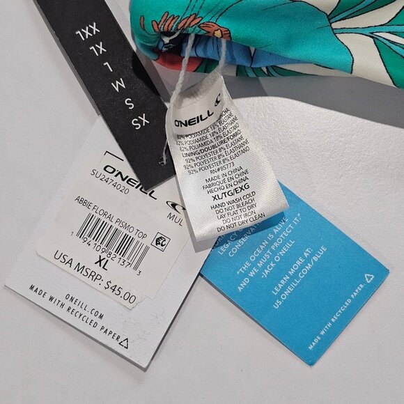 O'Neill Abbie Floral Pismo Bikini Swim Top - Picture 7 of 10